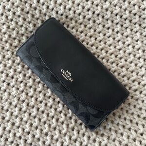 COACH Black and Gray Women's Wallet
